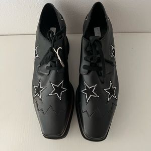 STELLA MCCARTNEY STAR-PRINT PLATFORM SHOES size 39